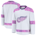 Fenge D.Red wings White 2024 Hockey Fights Cancer Practice Jerseys