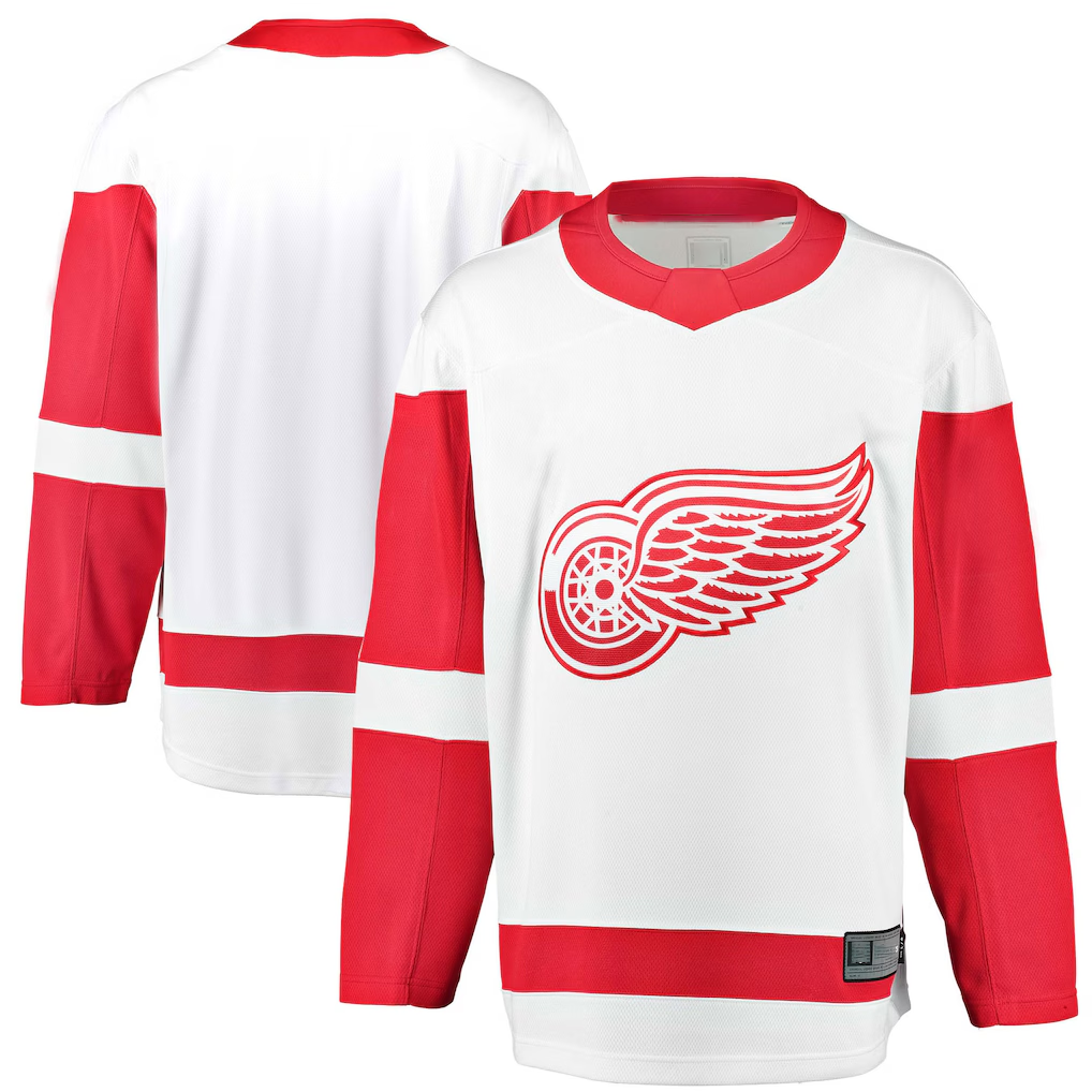 Fenge D.Red wings White Breakaway Away Jerseys