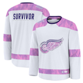 Fenge D.Red wings White Hockey Fights Cancer Survivor Practice Jerseys