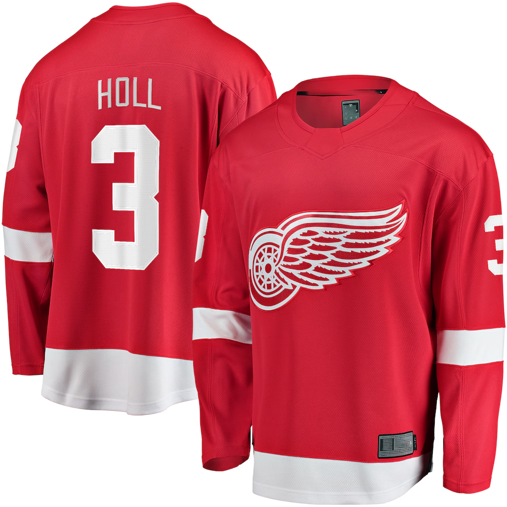 Fenge D.Red wings #3 Justin Holl Red Home Breakaway Jerseys