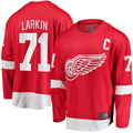 Fenge D.Red wings #71 Dylan Larkin Branded Red Captain Home Breakaway Jerseys