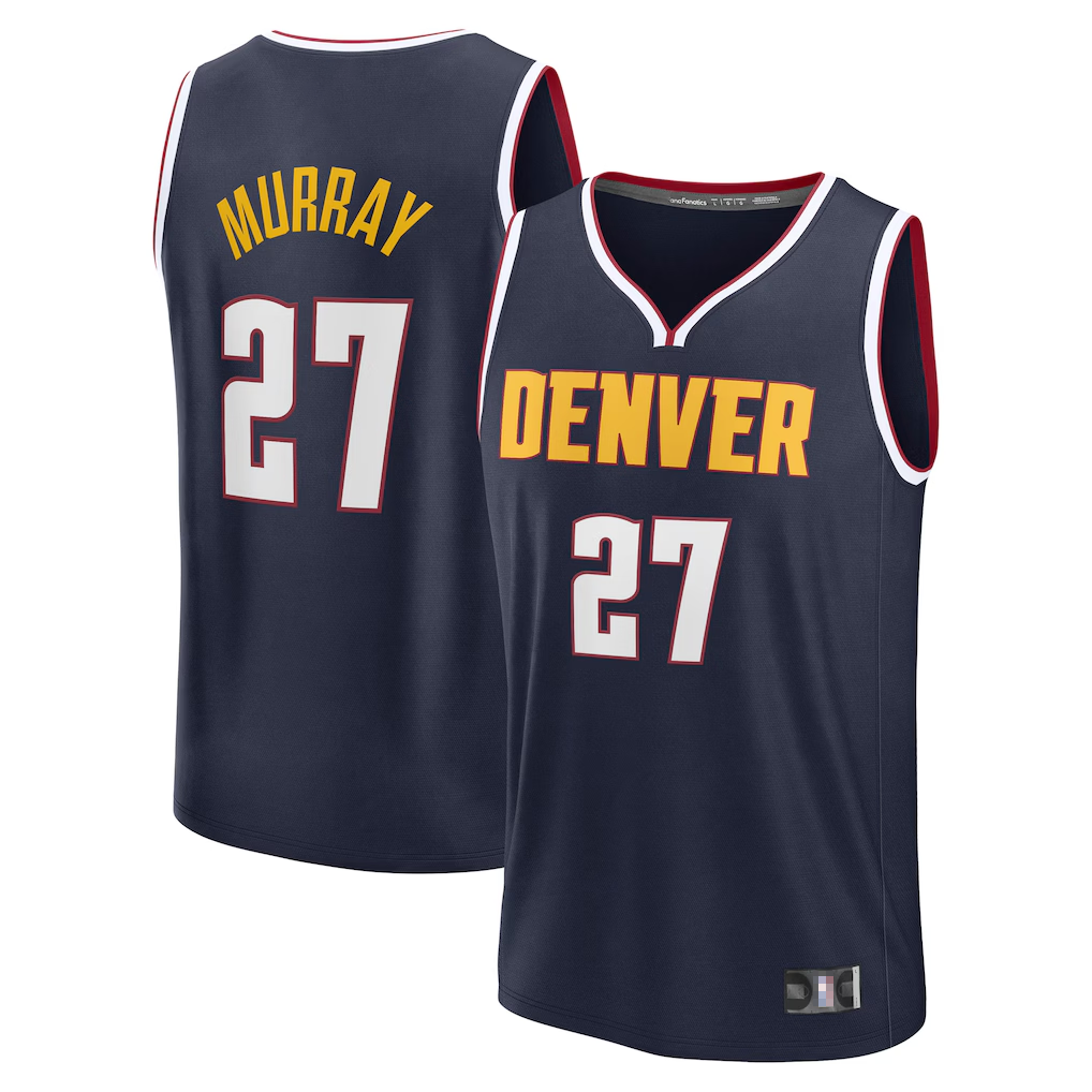 Fenge D.Nuggets #27 Jamal Murray Navy Fast Break Replica Player Jerseys - Icon Edition