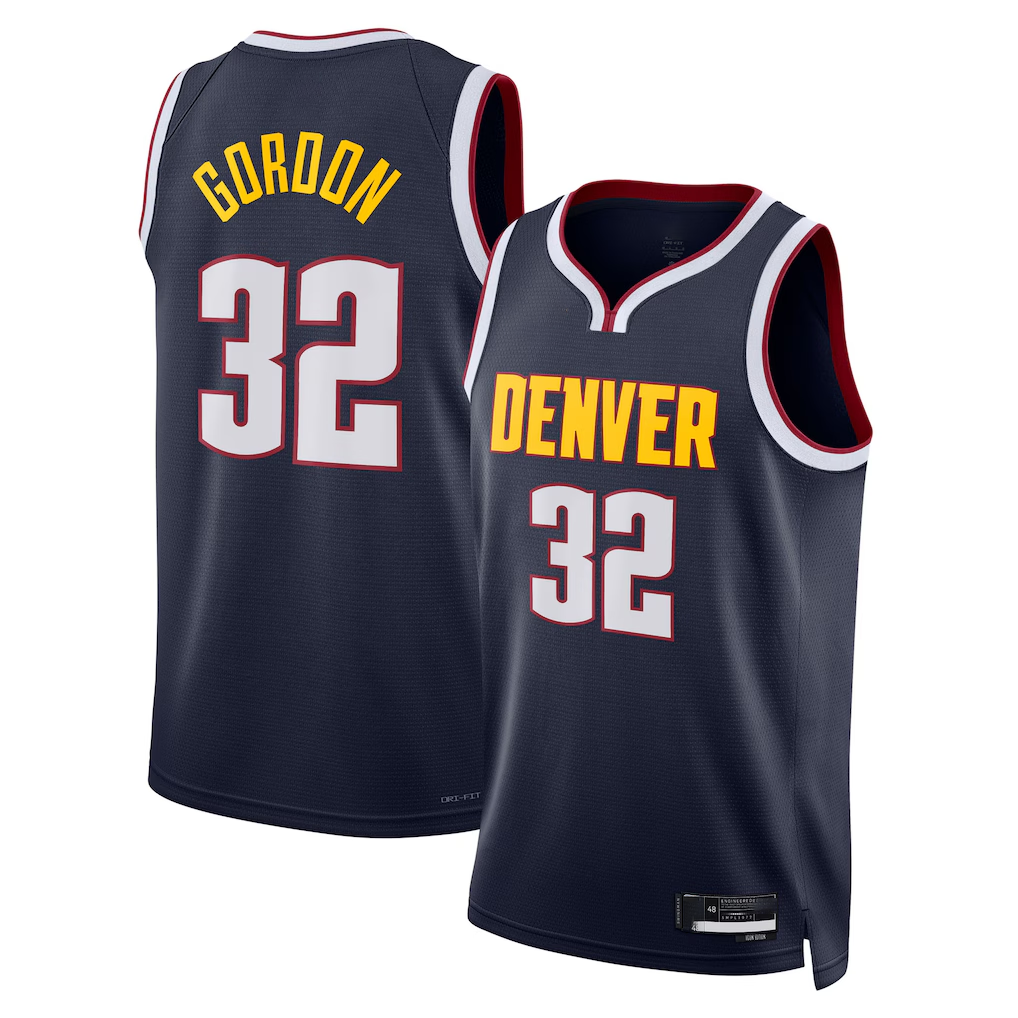 Fenge D.Nuggets #32 Aaron Gordon Navy Swingman Replica Jerseys - Icon Edition