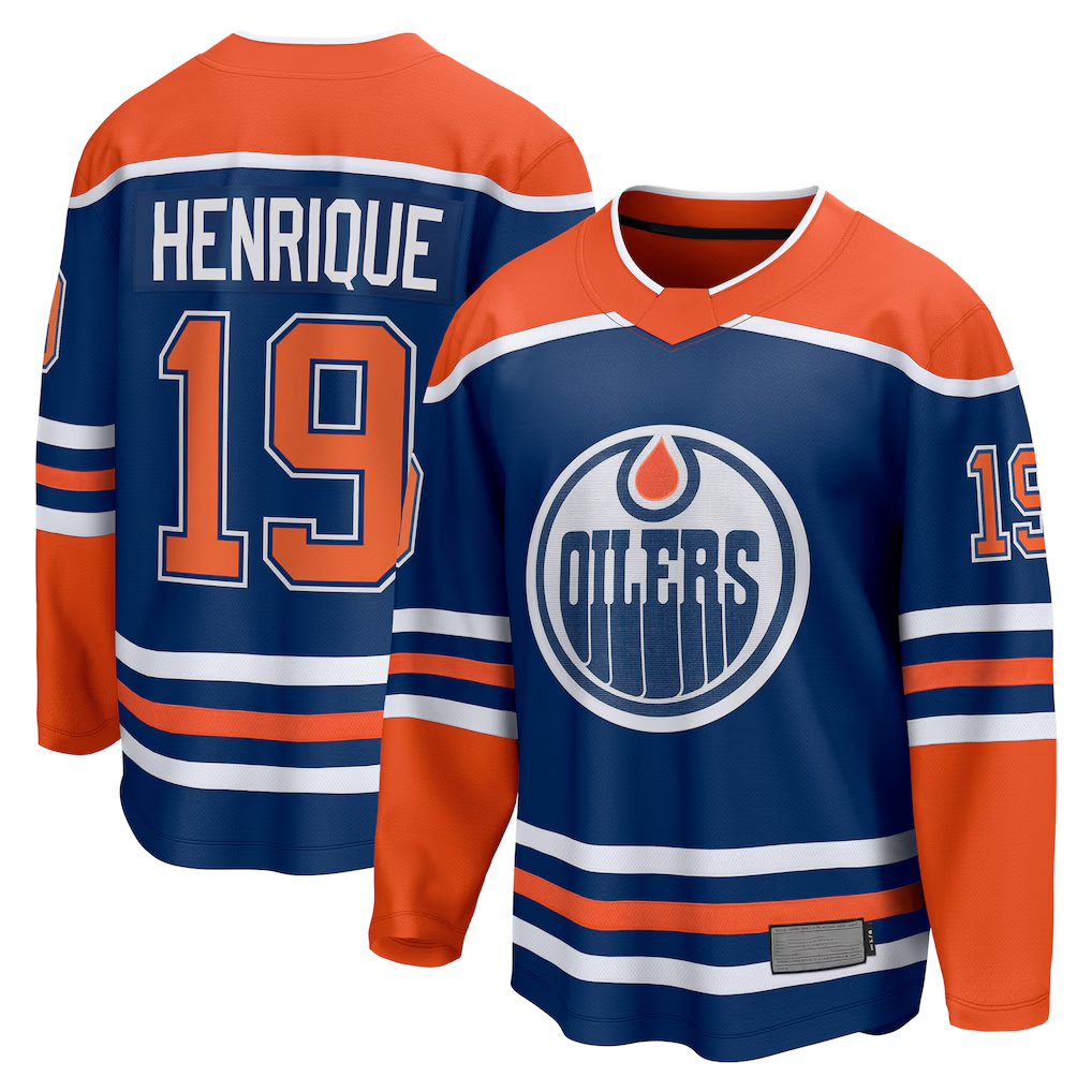 Fenge E.Oilers #19 Adam Henrique Royal Home Breakaway Jerseys