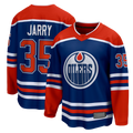 Fenge E.Oilers #35 Tristan Jarry Royal Home Premier Breakaway Player Jerseys