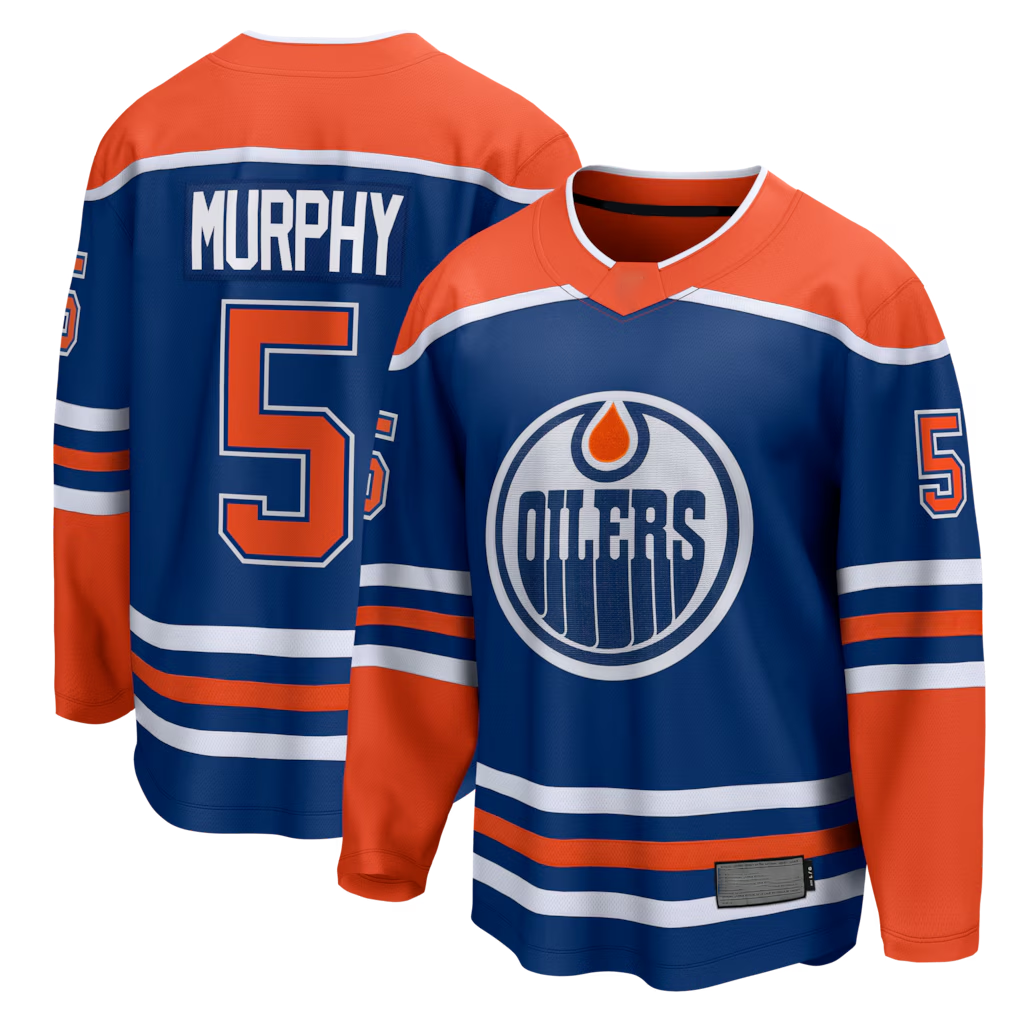 Fenge E.Oilers #5 Connor Murphy Royal Home Breakaway Jerseys