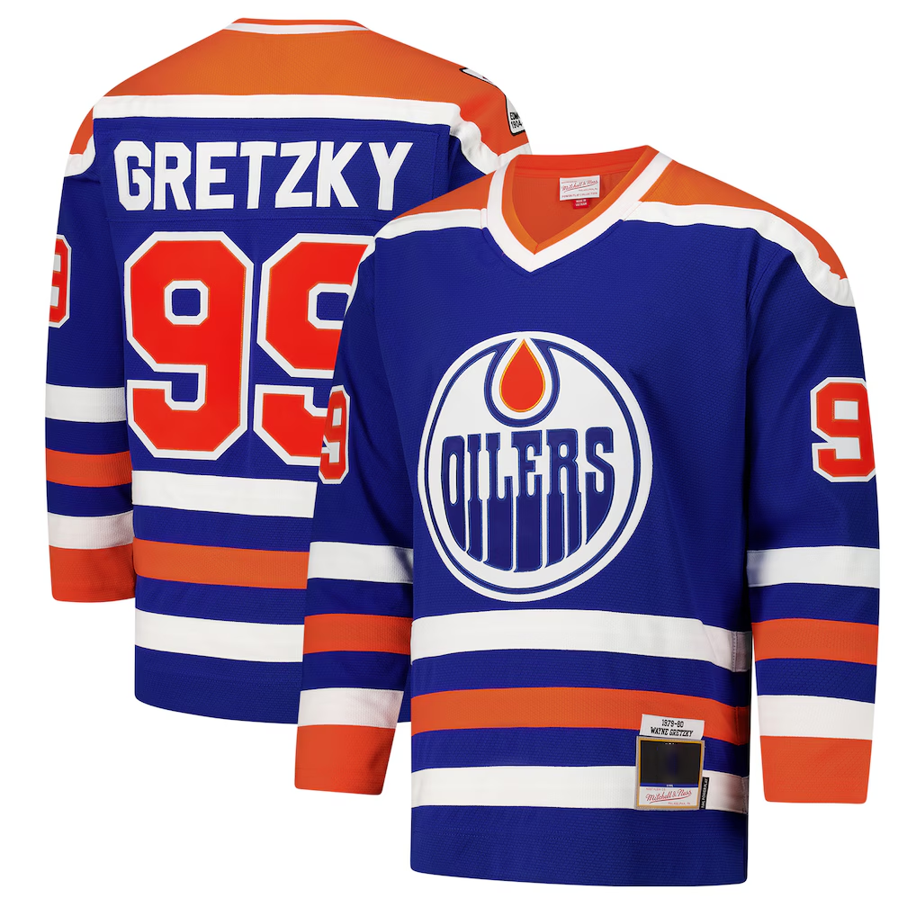 Fenge E.Oilers #99 Wayne Gretzky Royal 1979-80 Power Play Jerseys
