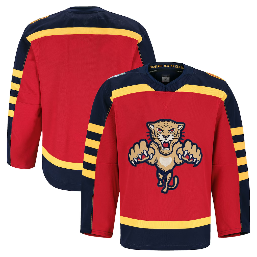 Fenge F.Panthers Red 2026 Winter Classic Authentic Pro Jerseys