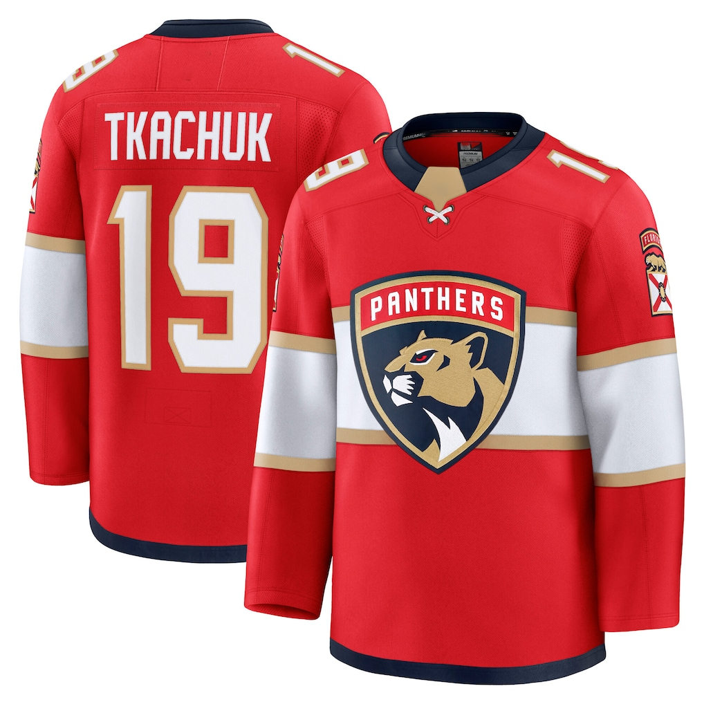 Fenge F.Panthers #19 Matthew Tkachuk Red Home Premium Jerseys