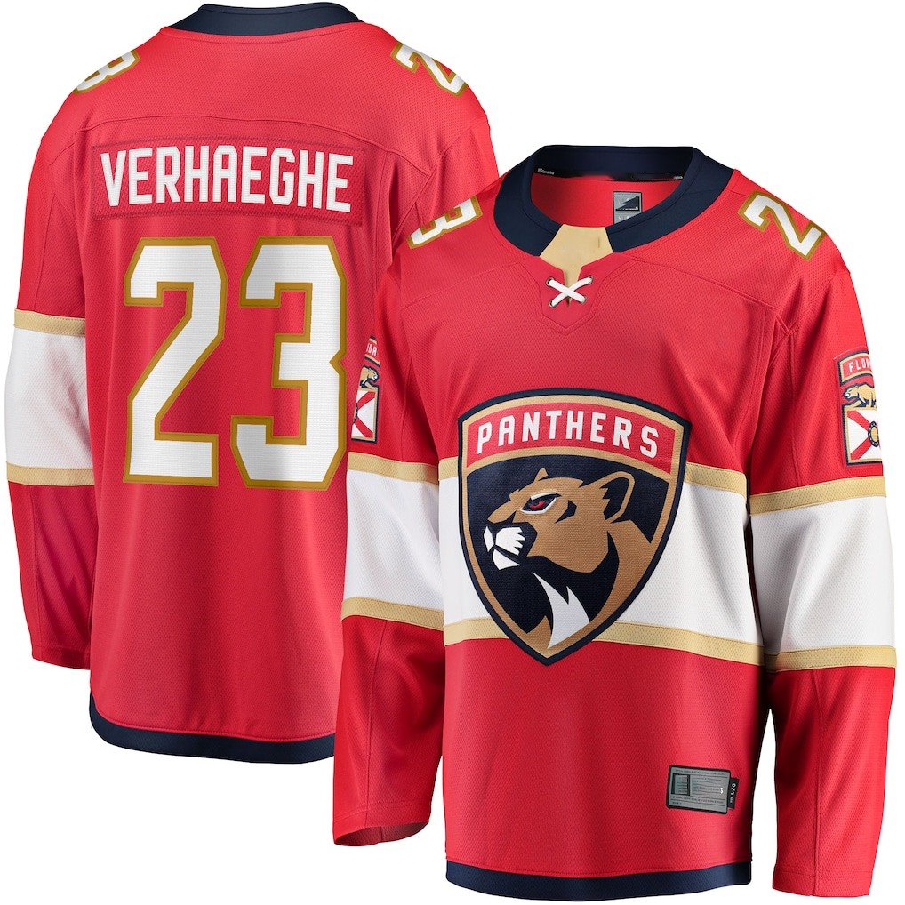 Fenge F.Panthers #23 Carter Verhaeghe Red Home Breakaway Jerseys