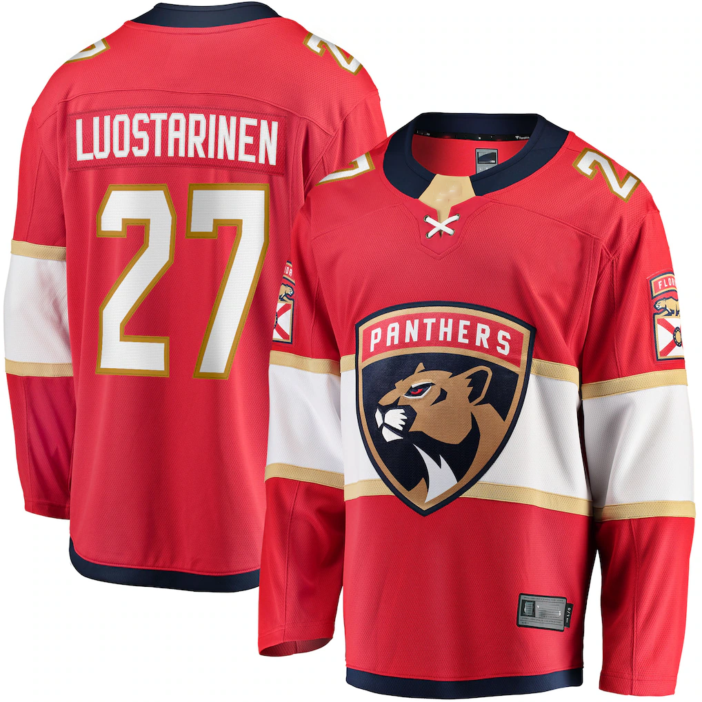 Fenge F.Panthers #27 Eetu Luostarinen Red Home Breakaway Player Jerseys