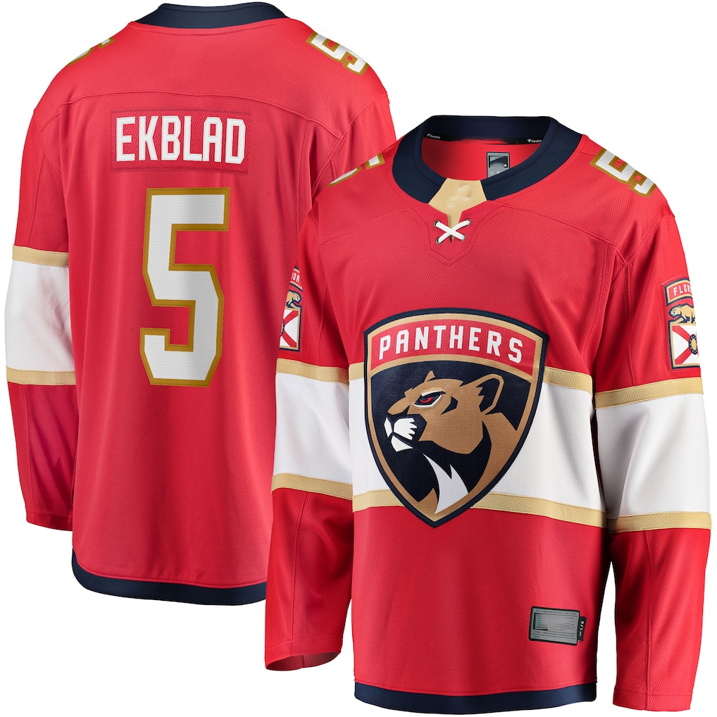 Fenge F.Panthers #5 Aaron Ekblad Red Home Team Breakaway Player Jerseys