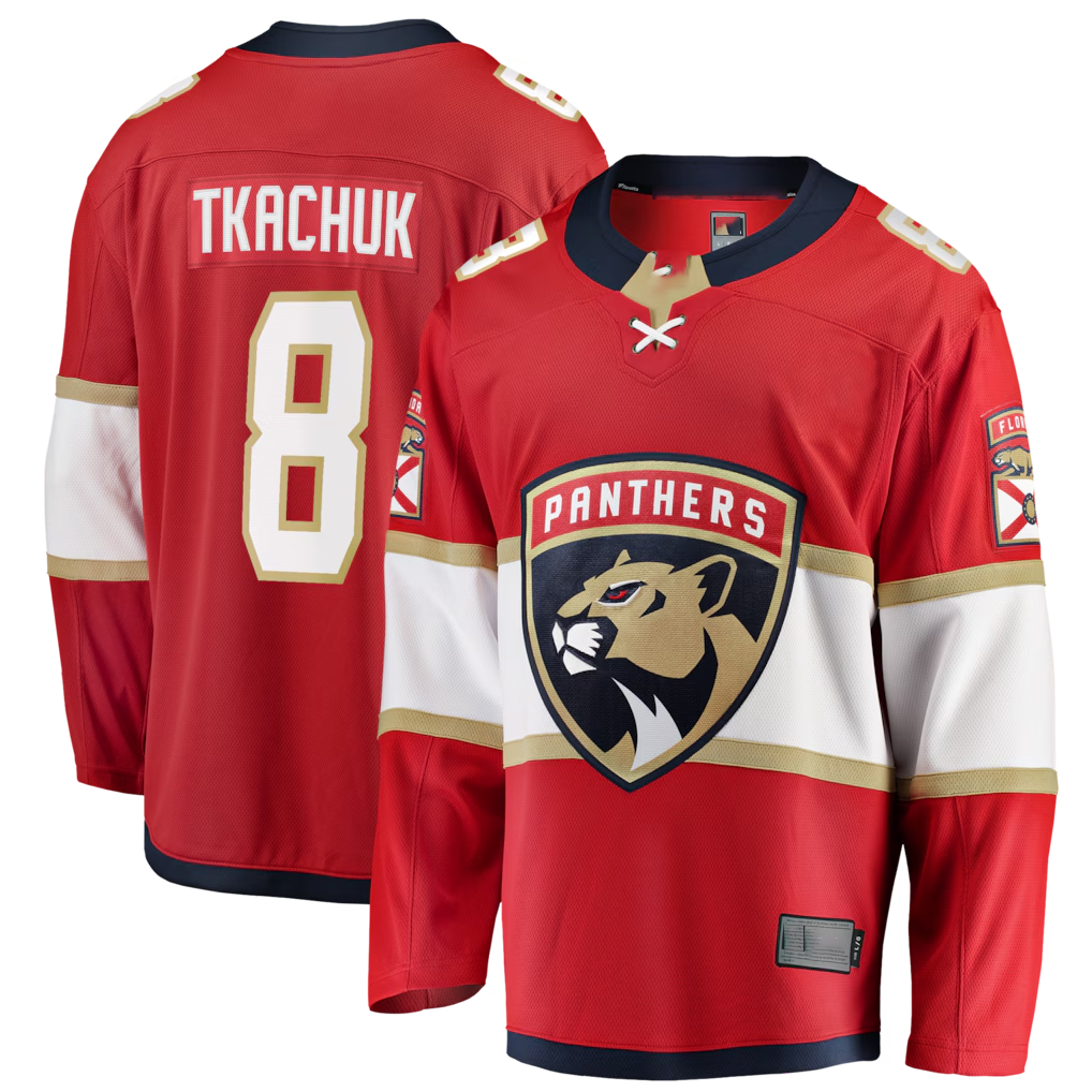Fenge F.Panthers #8 Brady Tkachuk Red Home Breakaway Jerseys