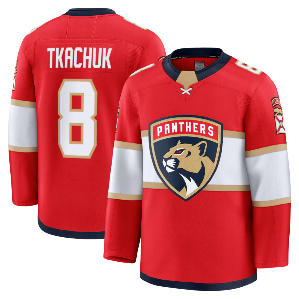 Fenge F.Panthers #8 Brady Tkachuk Red Home Premium Jerseys