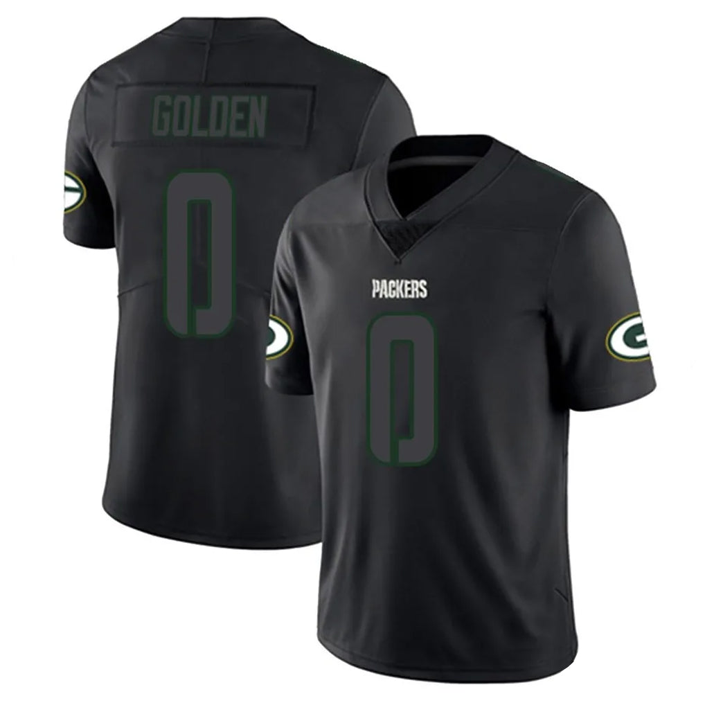 Fenge GB.Packers #0 Matthew Golden Player Black Impact Limited Home Game Stitched Jerseys