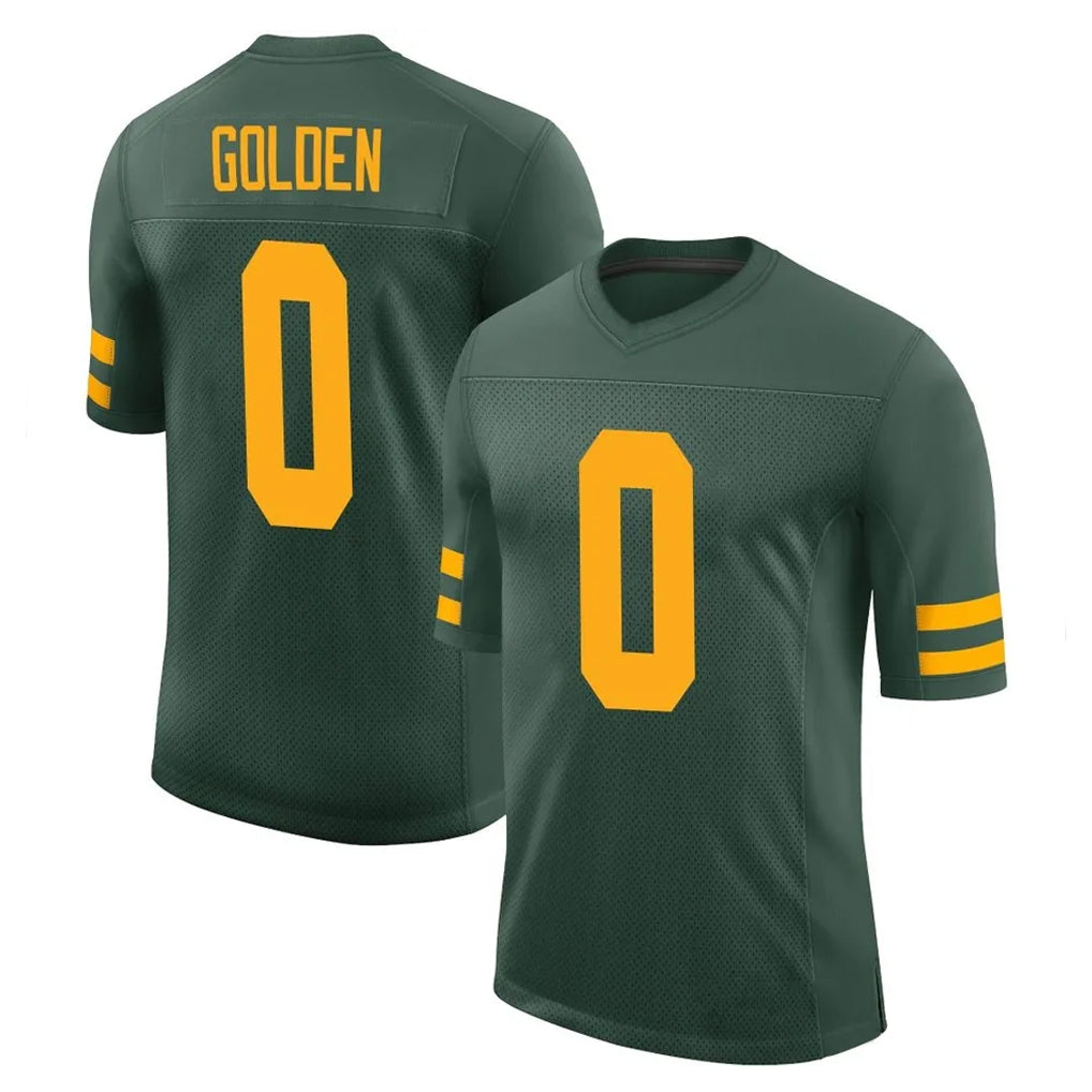 Fenge GB.Packers #0 Matthew Golden Player Green Alternate Vapor Home Game Stitched Jerseys