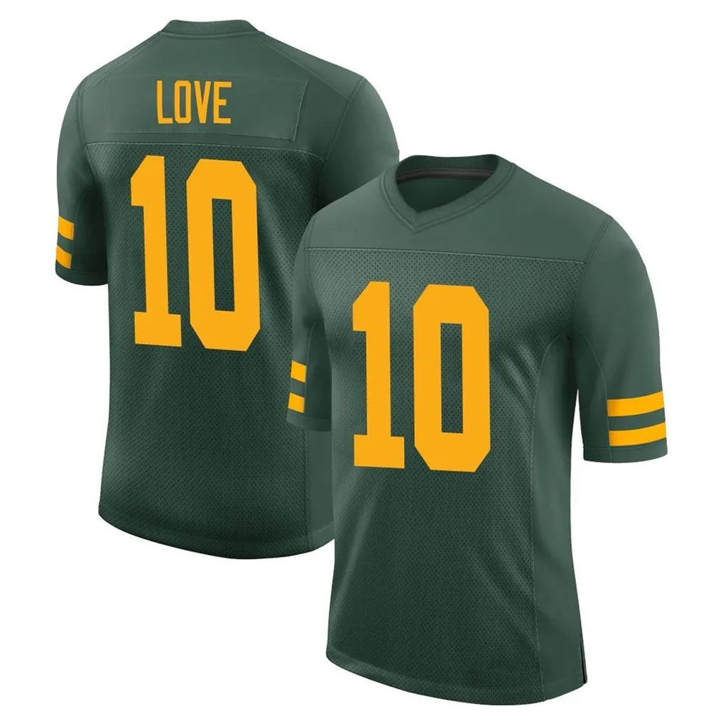 Fenge GB.Packers #10 Jordan Love Player Green Alternate Vapor Home Game Stitched Jerseys