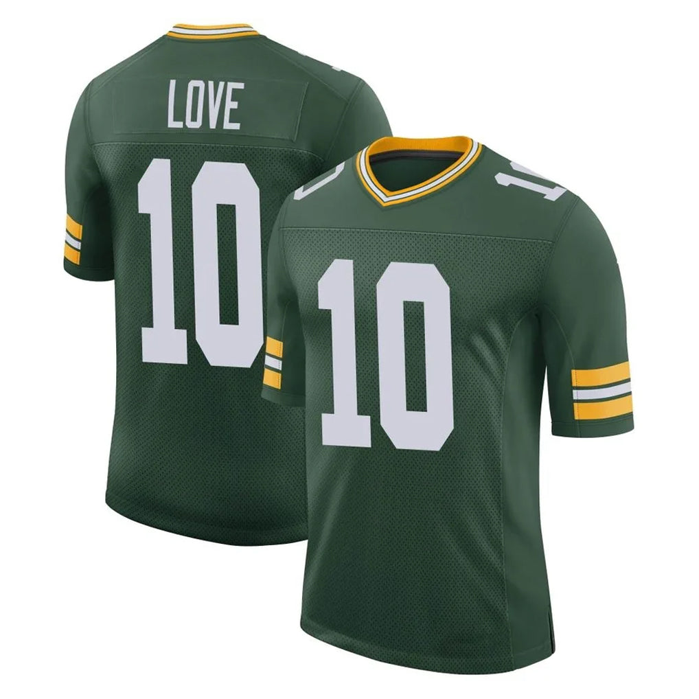 Fenge GB.Packers #10 Jordan Love Player Green Limited Classic Home Game Stitched Jerseys