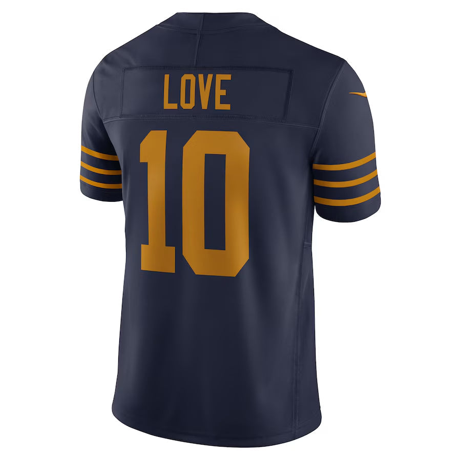 Fenge GB.Packers #10 Jordan Love Player Navy Classic Vapor F.U.S.E. Limited Stitched Jerseys