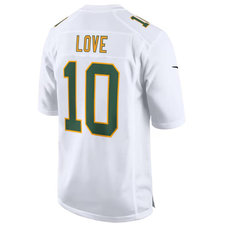 Fenge GB.Packers #10 Jordan Love White Fashion Game Jersey American Stitched Jerseys