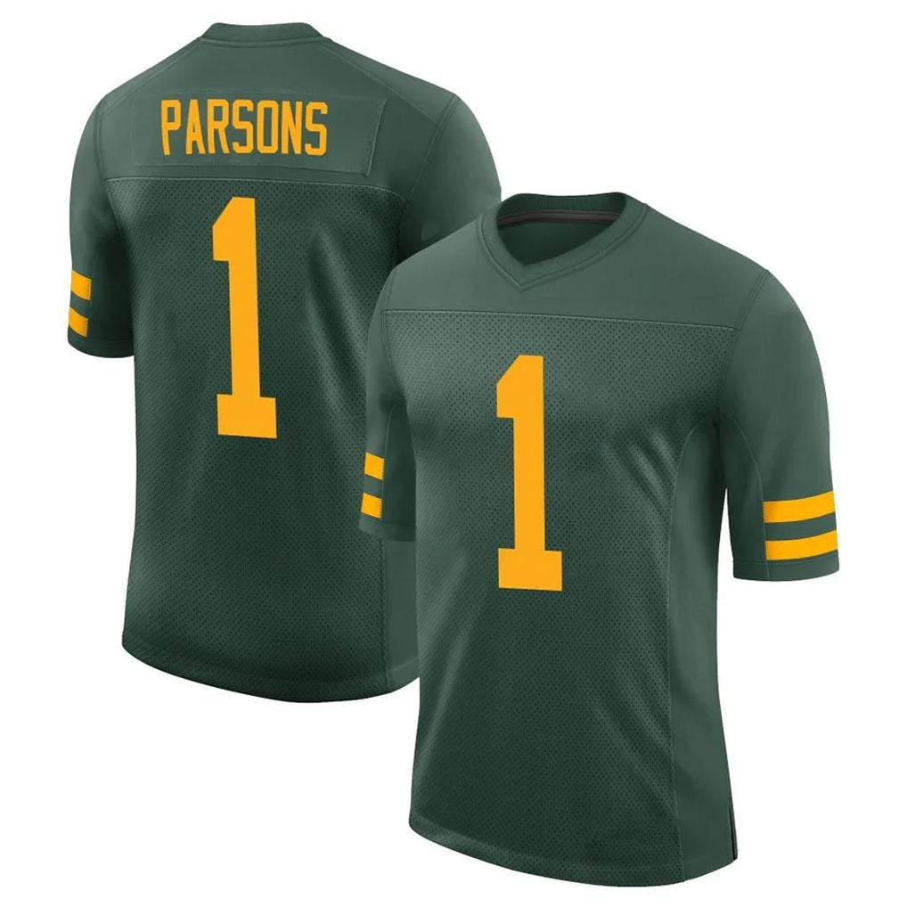 Fenge GB.Packers #1 Micah Parsons Player Green Alternate Vapor Home Game Stitched Jerseys