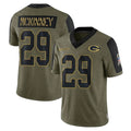 Fenge GB.Packers #29 Xavier McKinney Player Olive Salute To Service Limited Game Stitched Jerseys