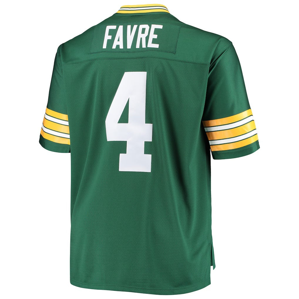 Fenge GB.Packers #4 Brett Favre Mitchell & Ness Green Big & Tall Retired Player Replica Stitched Jerseys