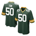 Fenge GB.Packers #50 Zach Tom Player Green Home Game Stitched Jerseys