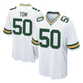 Fenge GB.Packers #50 Zach Tom Player White Home Game Stitched Jerseys