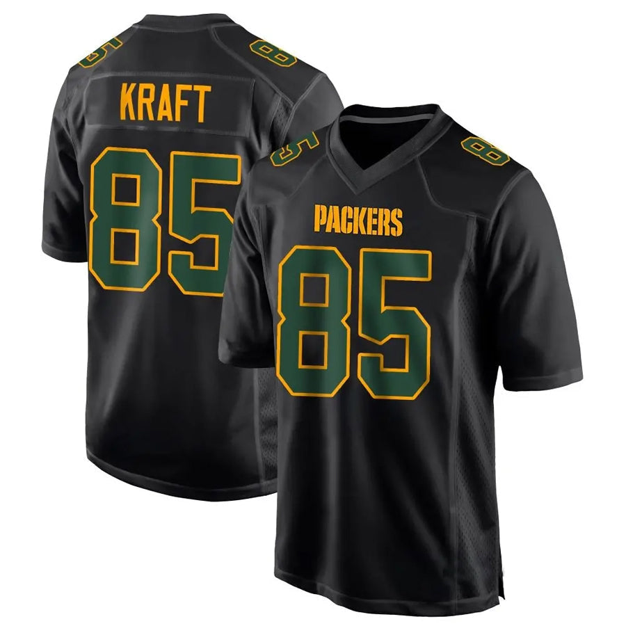 Fenge GB.Packers #85 Tucker Kraft Player Black Fashion Game Stitched Jerseys