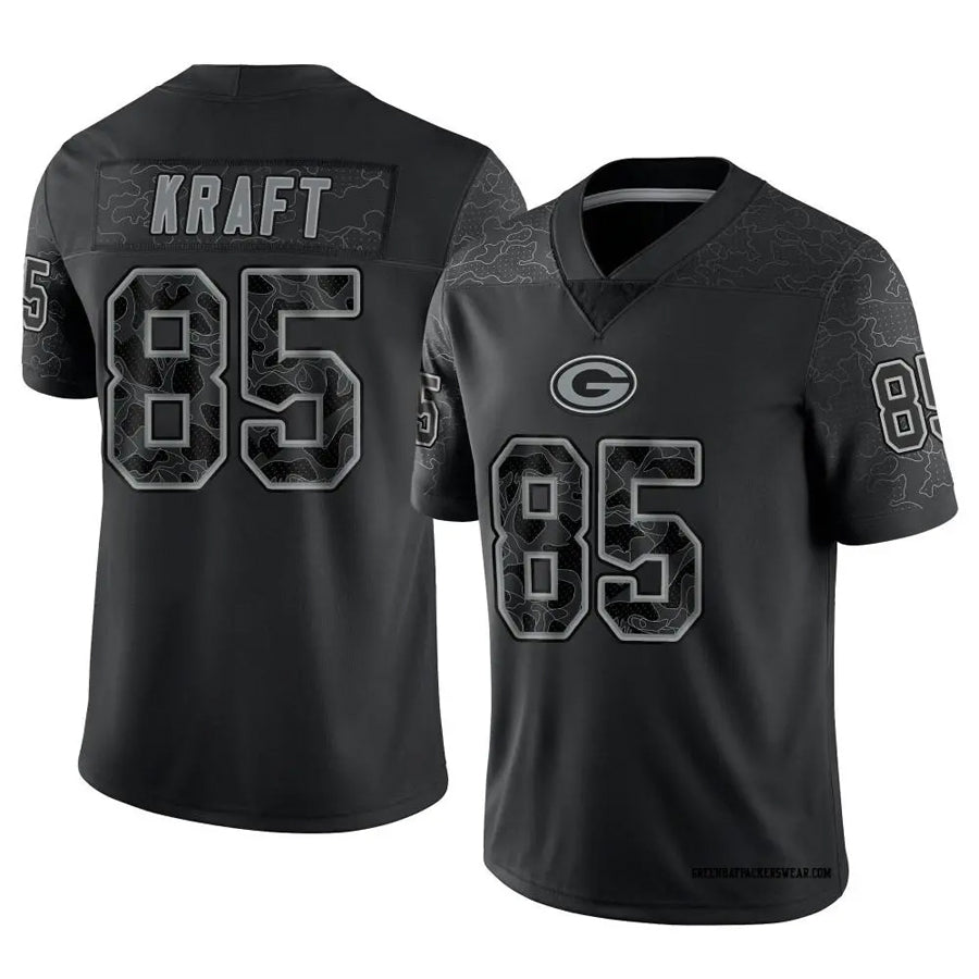 Fenge GB.Packers #85 Tucker Kraft Player Black RFLCTV Limited Stitched Jerseys