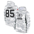 Fenge GB.Packers #85 Tucker Kraft Player Camo Salute To Service Hoodies Game Stitched Jerseys