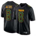 Fenge GB.Packers #8 Josh Jacobs Player Black Fashion Game Stitched Jerseys