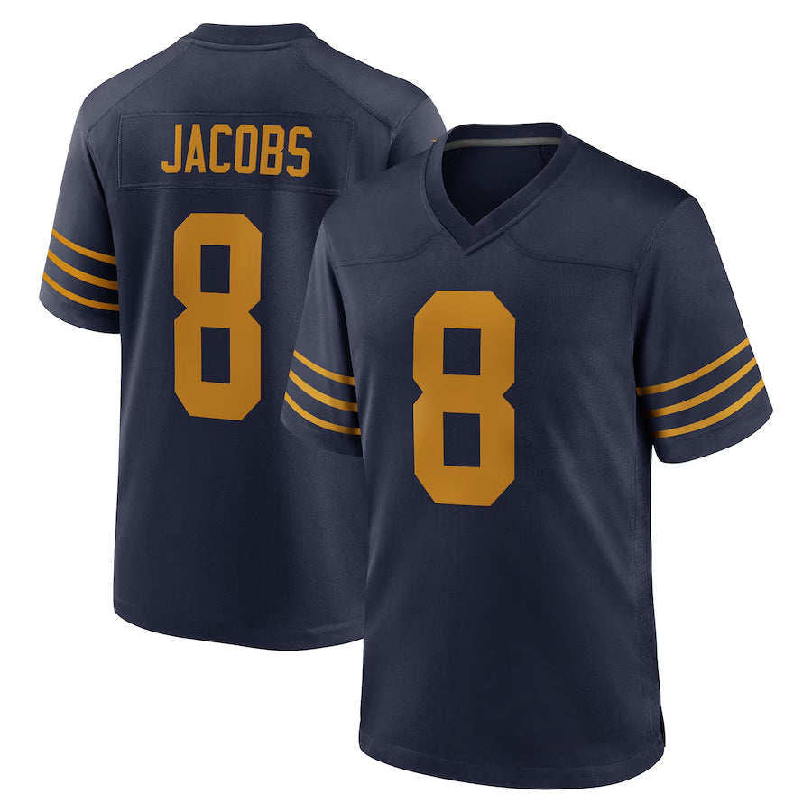 Fenge GB.Packers #8 Josh Jacobs Player Navy The 1923 Classic Game Stitched Jersey
