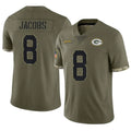 Fenge GB.Packers #8 Josh Jacobs Player Olive Salute To Service Limited Stitched Jerseys