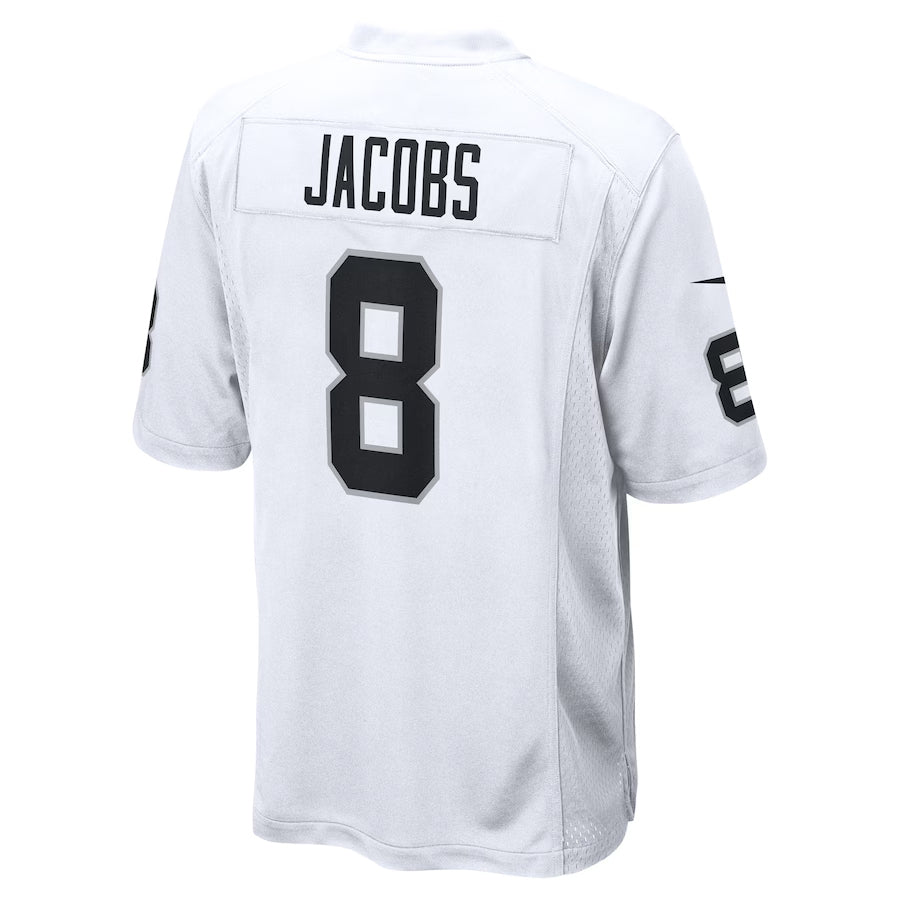 Fenge GB.Packers #8 Josh Jacobs Player White Home Game Stitched Jerseys