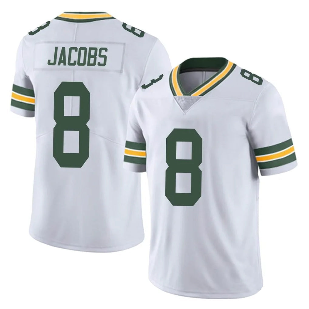 Fenge GB.Packers #8 Josh Jacobs Player White Vapor Untouchable Limited Home Game Stitched Jerseys