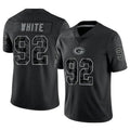 Fenge GB.Packers #92 Reggie White Player Black REFLECTIVE Limited Stitched Jerseys