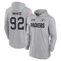 Fenge GB.Packers #92 Reggie White Player Gray Hoodies Game Stitched Jerseys