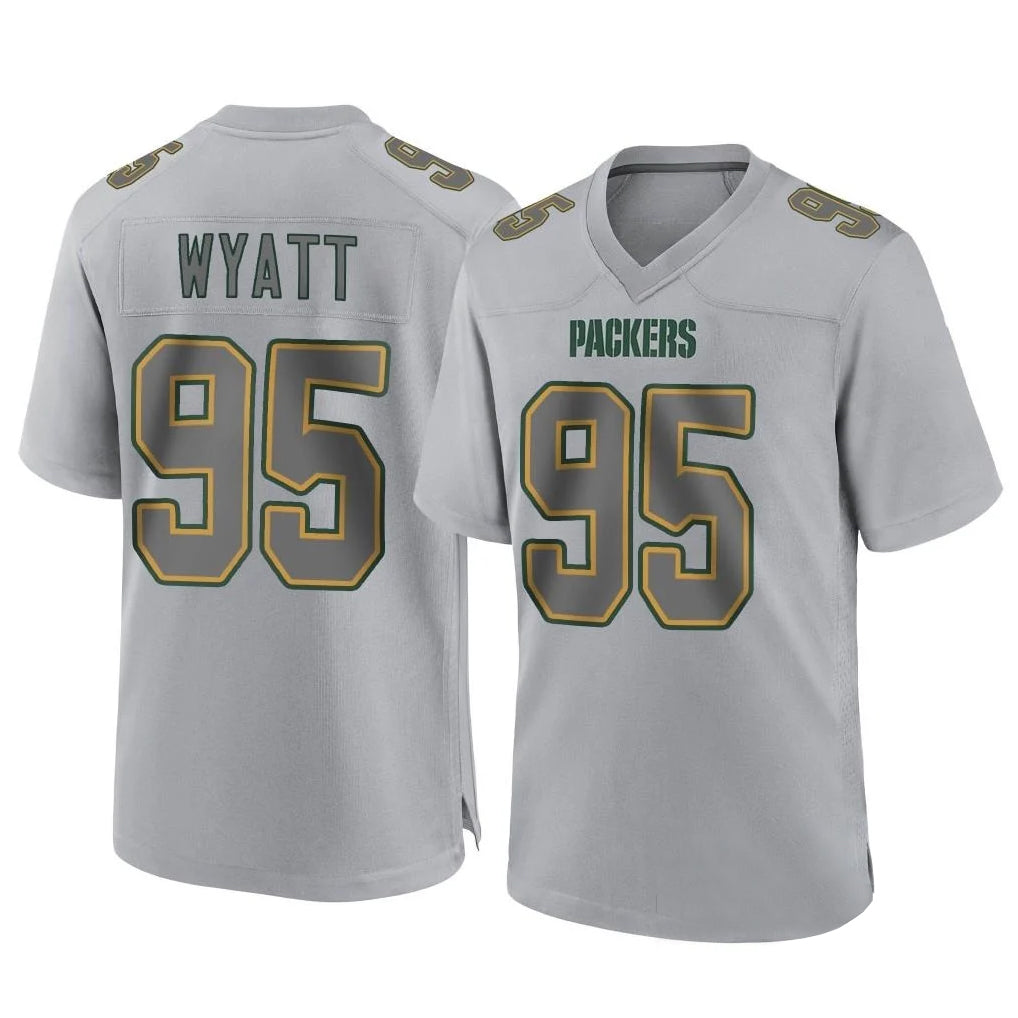 Fenge GB.Packers #95 Devonte Wyatt Player Gray Atmosphere Fashion Home Game Stitched Jerseys