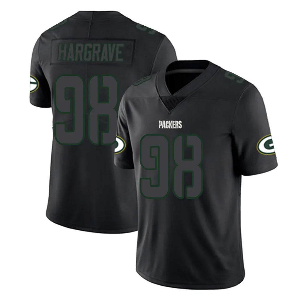 Fenge GB.Packers #98 Javon Hargrave Player Black Impact Limited Home Game Stitched Jerseys