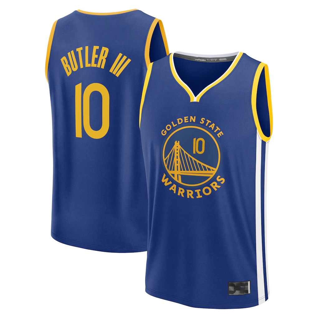Fenge G.State Warriors #10 Jimmy Butler III Royal Fast Break Replica Player Jerseys - Icon Edition