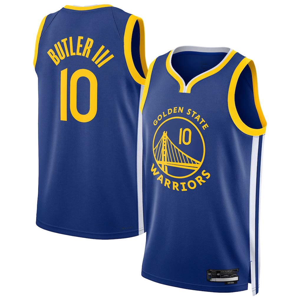 Fenge G.State Warriors #10 Jimmy Butler III Royal Swingman Player Jerseys - Icon Edition