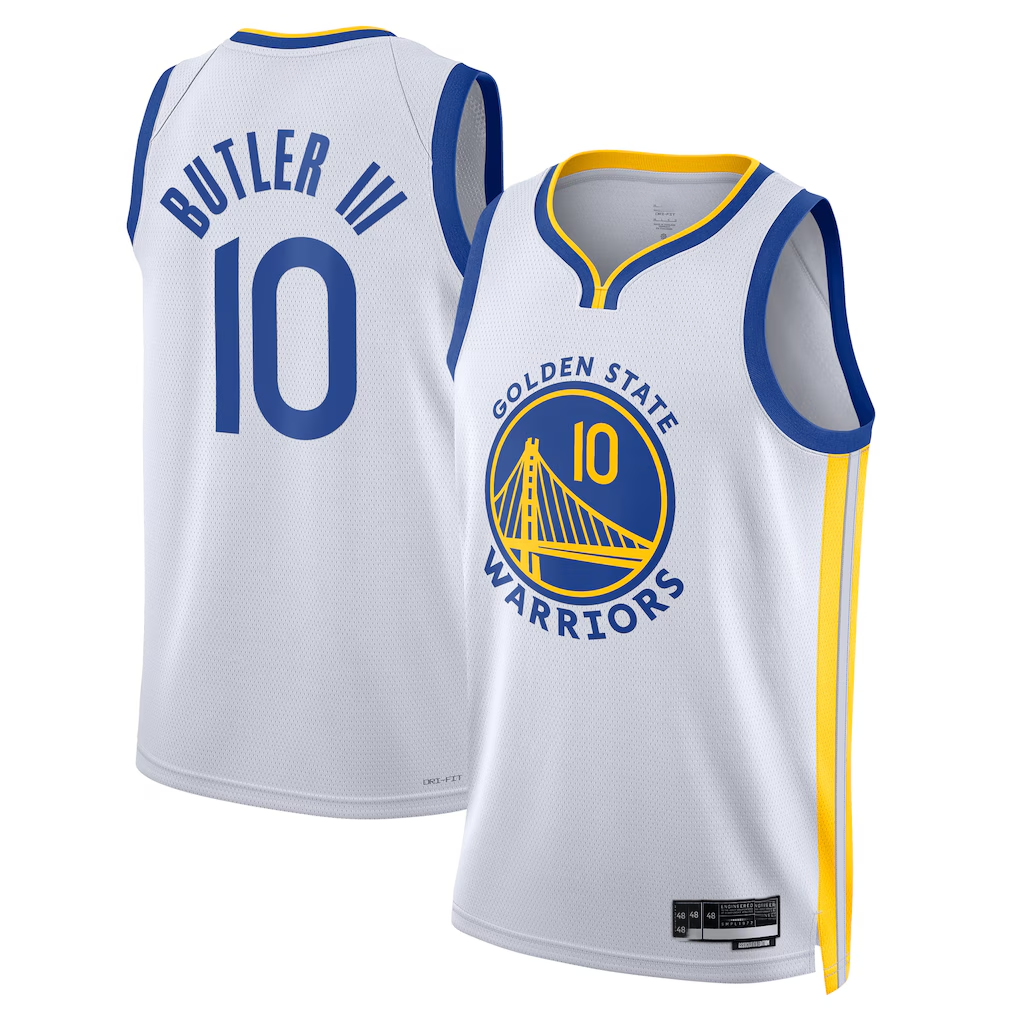 Fenge G.State Warriors #10 Jimmy Butler III White Swingman Jerseys - Association Edition