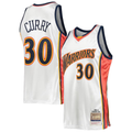 Fenge G.State Warriors #30 Stephen Curry Mitchell & Ness White 200910 Hardwood Classics Authentic Jerseys