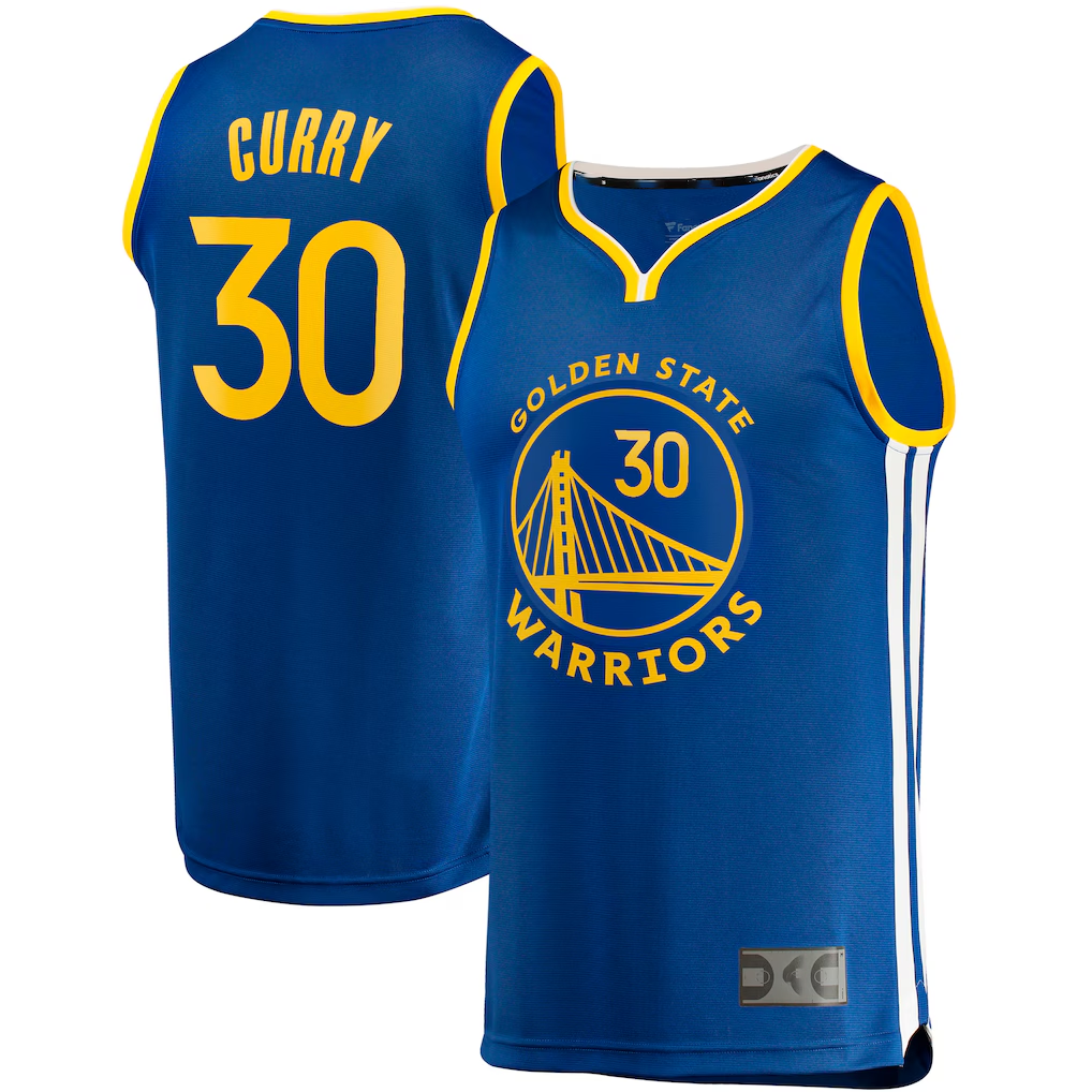 Fenge G.State Warriors #30 Stephen Curry Royal Big & Tall Fast Break Player Jerseys - Icon Edition