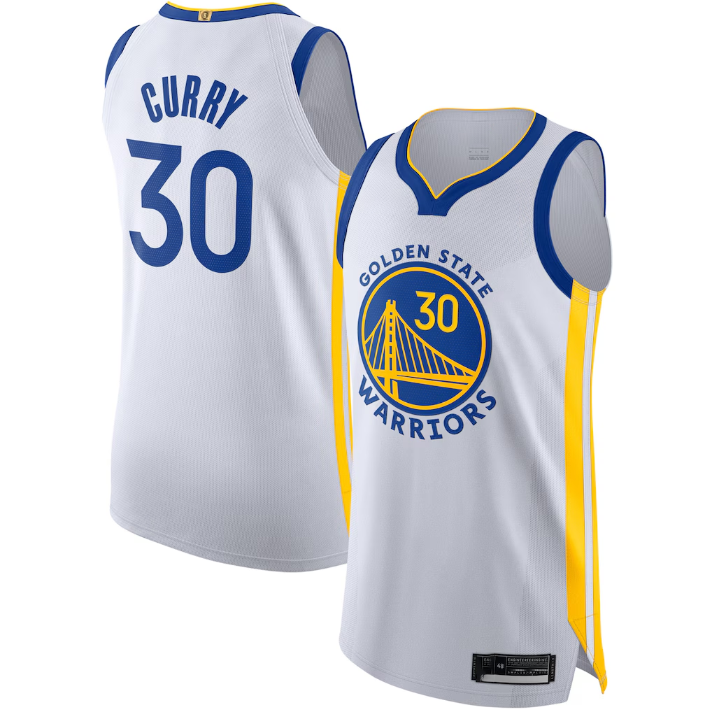 Fenge G.State Warriors #30 Stephen Curry White Authentic Jerseys - Association Edition