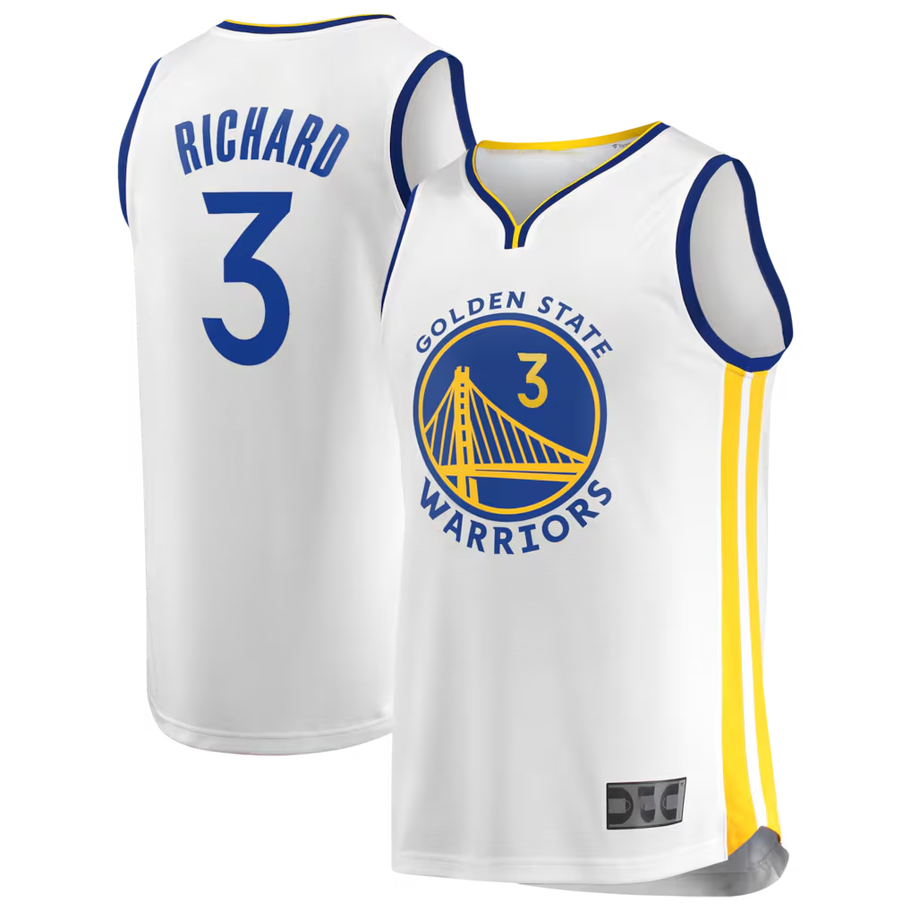 Fenge G.State Warriors #3 Will Richard White Fast Break Replica Player Jerseys - Association Edition