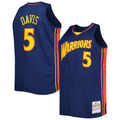 Fenge G.State Warriors #5 Baron Davis Mitchell & Ness Navy Big & Tall Hardwood Classics 200607 Swingman Jerseys