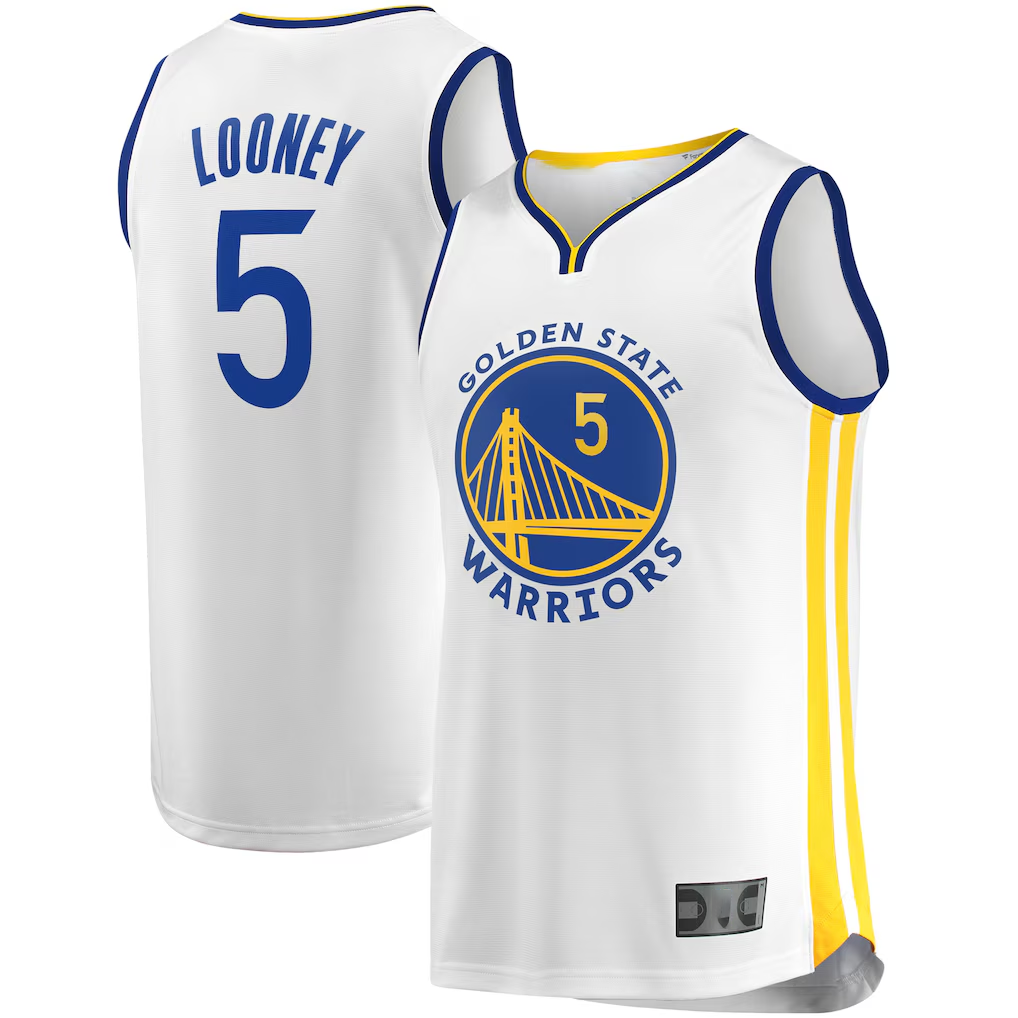 Fenge G.State Warriors #5 Kevon Looney White Fast Break Player Replica Jerseys - Association Edition